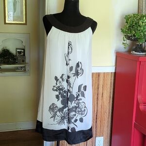 FREE Connected Black and White Floral  Sleeveless Midi Dress